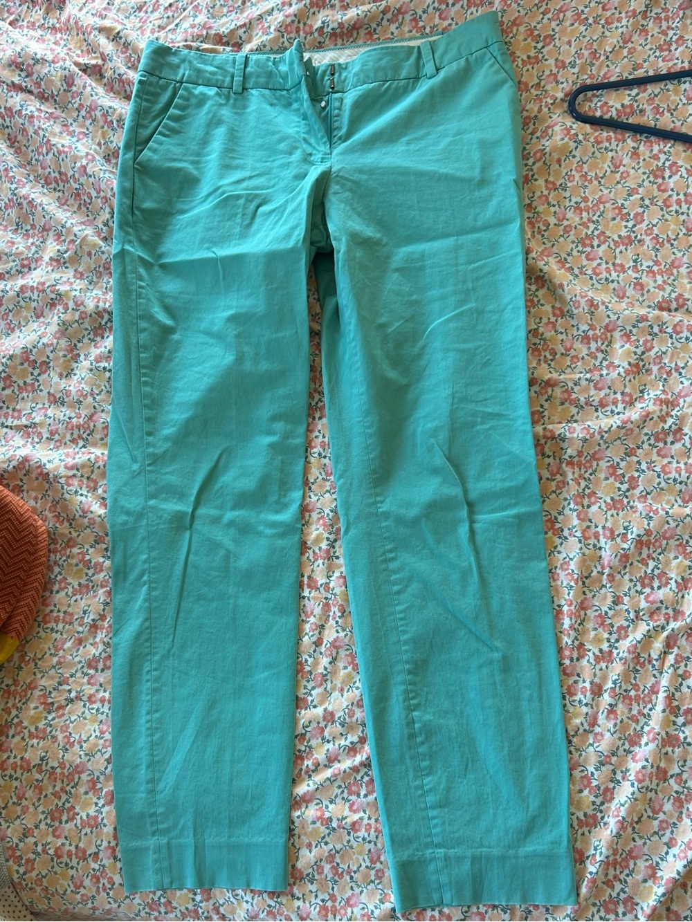 Women’s Teal Cotton Chino Pants